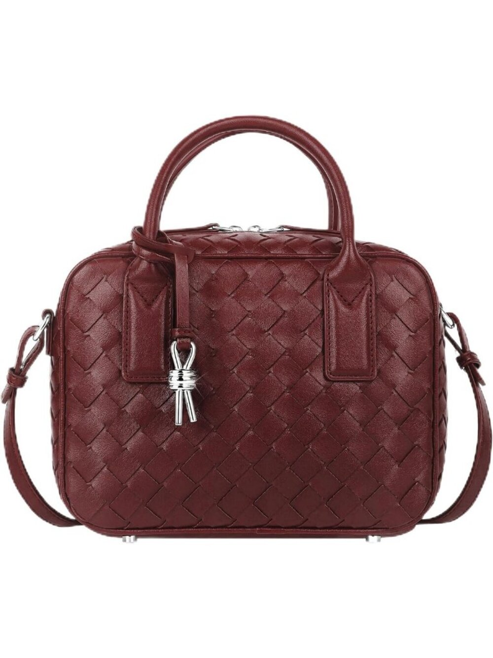 Handmade Woven Top Handle Bag | Luxury Crossbody Purse & Shoulder Handbag